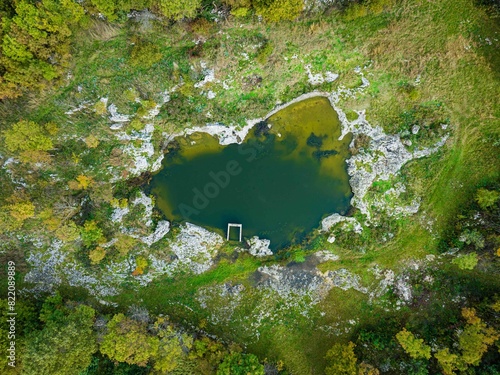 Natural lake in the forest, Istria