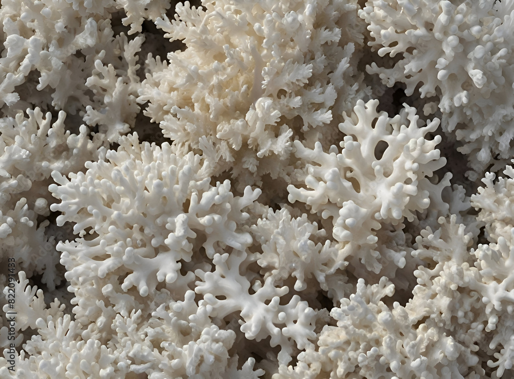 Picture of many bleached corals Picture of many bleached corals