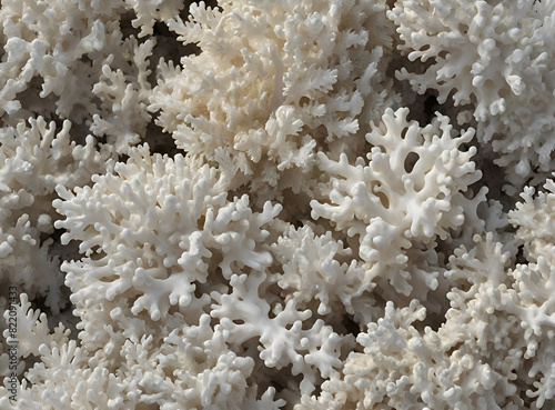 Picture of many bleached corals photo