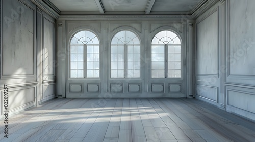 Empty room interior background. 3d rendering 