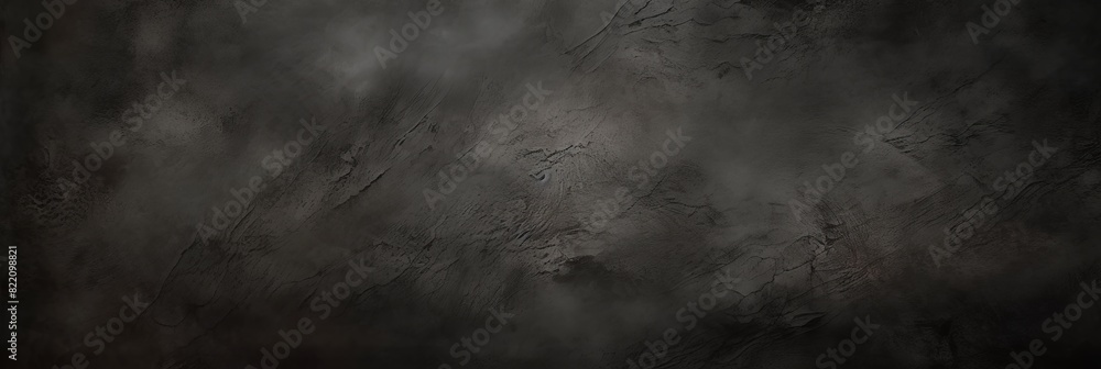 Dark Black grunge background texture, black grungy background, dark grey wall background, black grained texture,banner