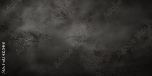 Dark Black grunge background texture  black grungy background  dark grey wall background  black grained texture banner