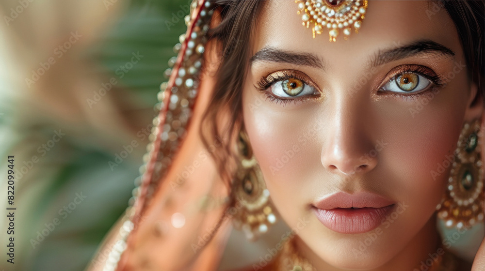 Beautiful indian bride with jwelery Beautiful indian bride with jwelery
