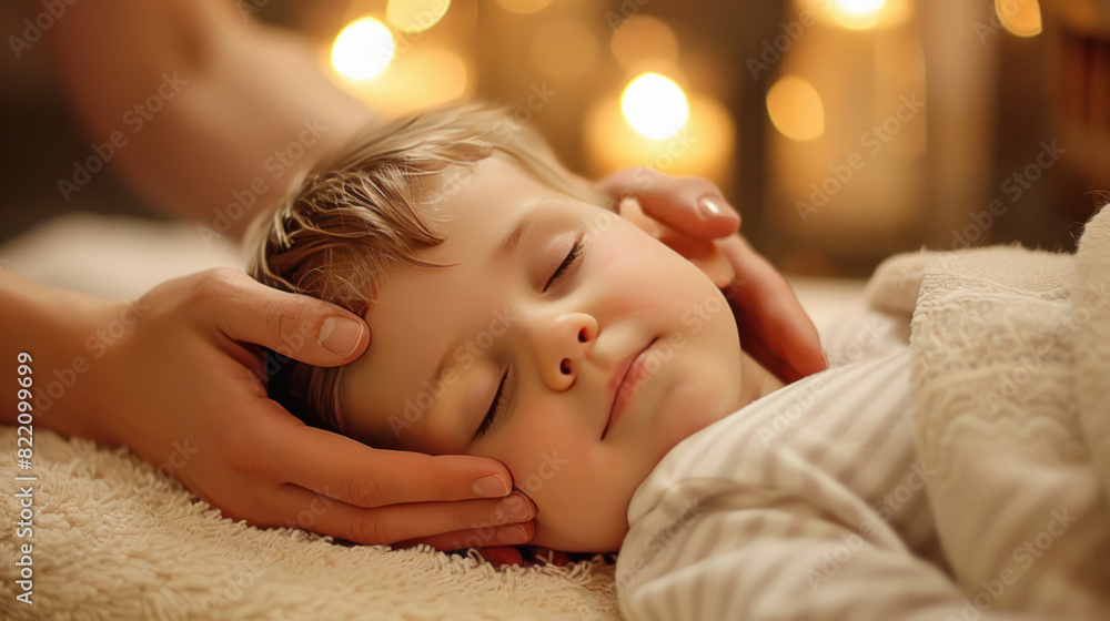 Female doing baby massage Female doing baby massage