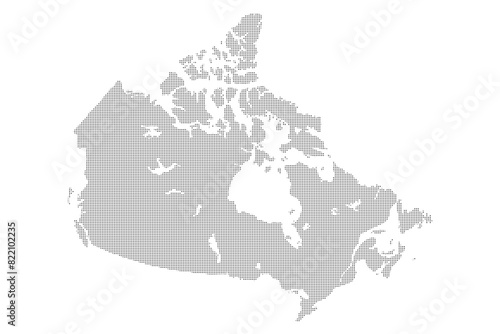 Canada map dotted pattern map vector illustration