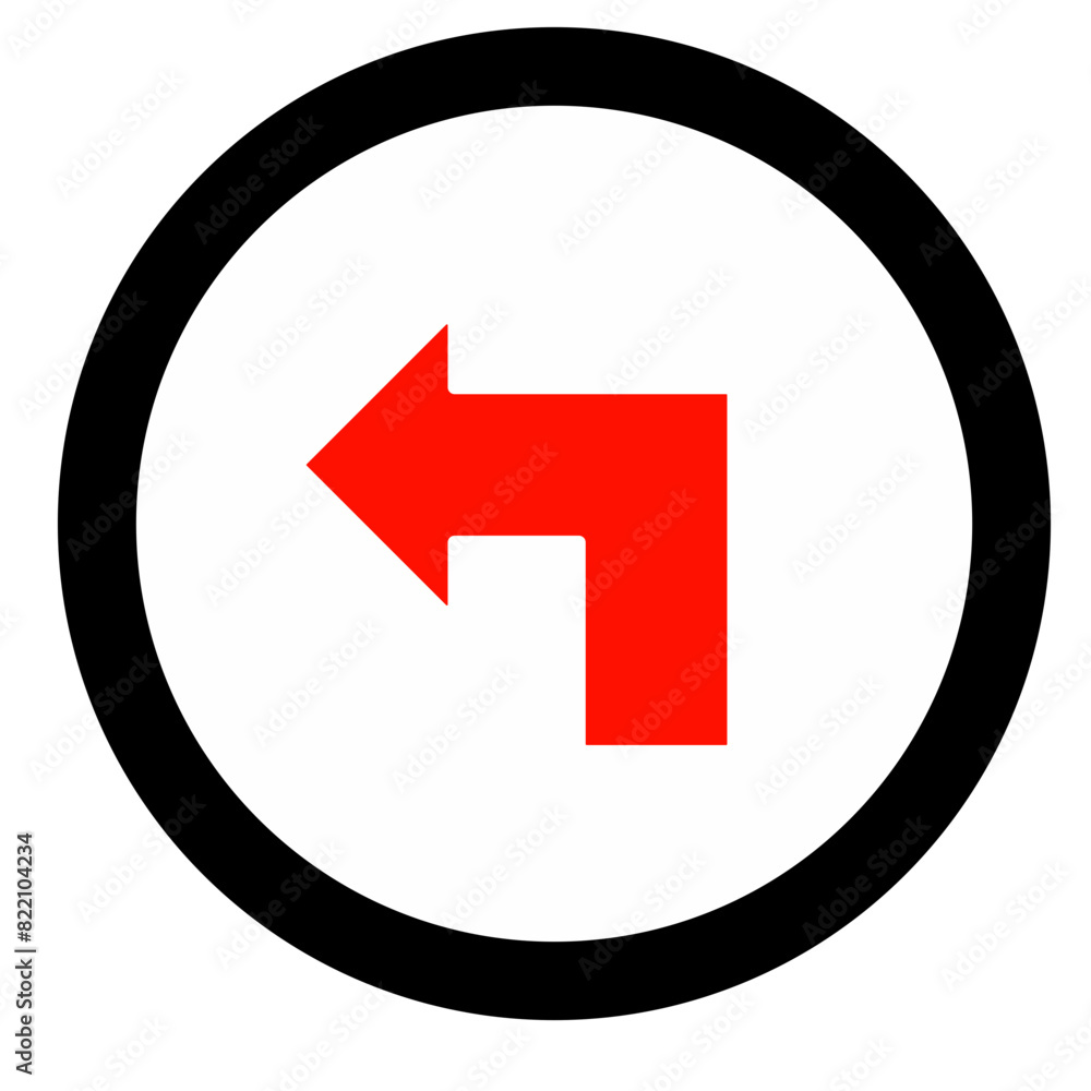 turn left arrow icon vector design turn left arrow icon vector design