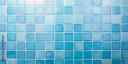 Light blue ceramic tile background  square tiles wall   bathroom or floor interior decoration  Design geometric mosaic texture. Simple seamless pattern 