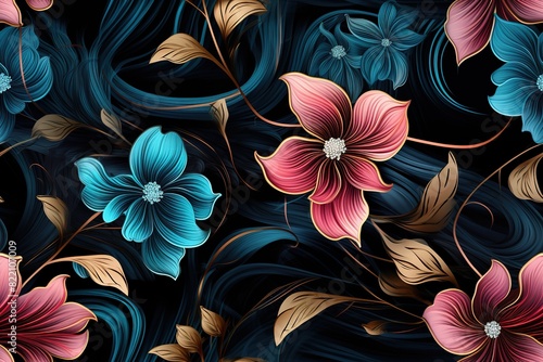 Floral pattern design , Printing Textile , Transfer designs , pattern , flower