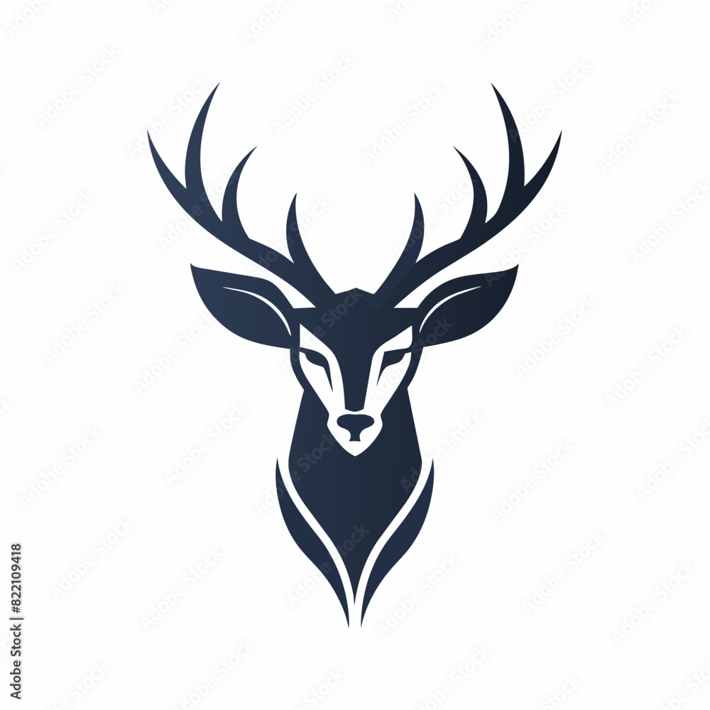 Naklejka premium deer head silhouette