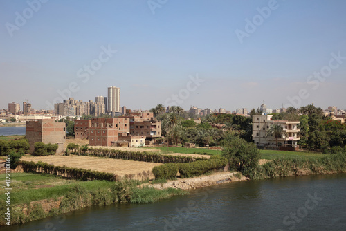 island, the nile, crops, land and houses © Fady