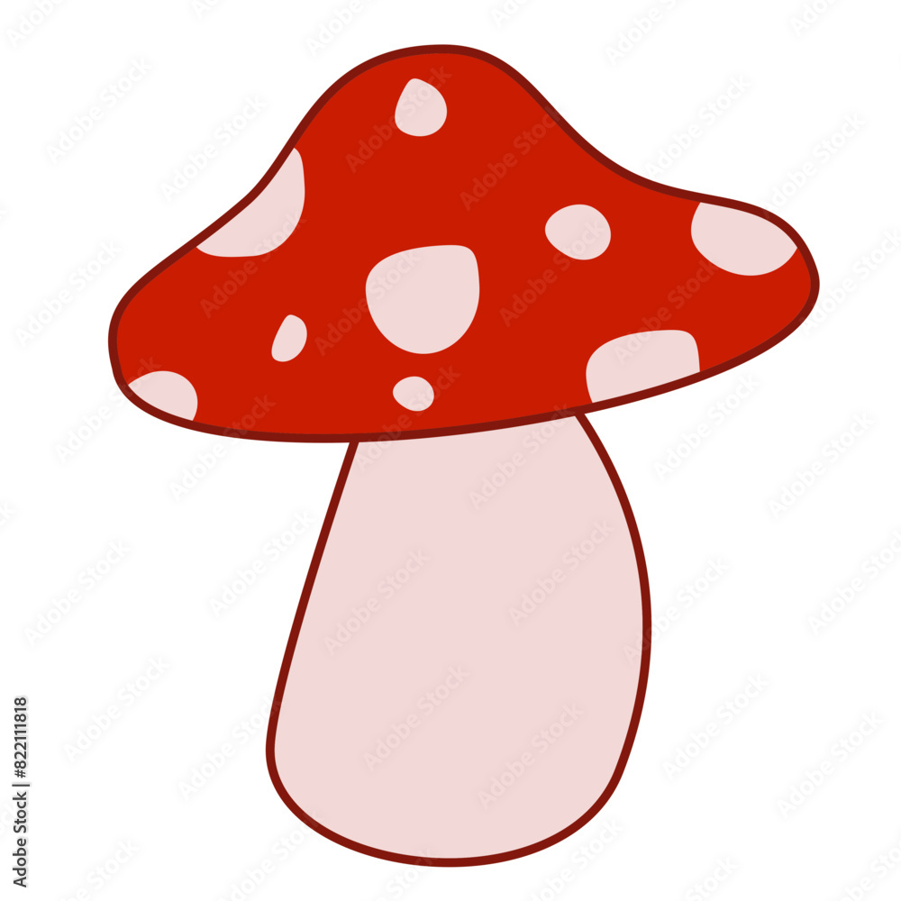 Cartoon mushroom icon