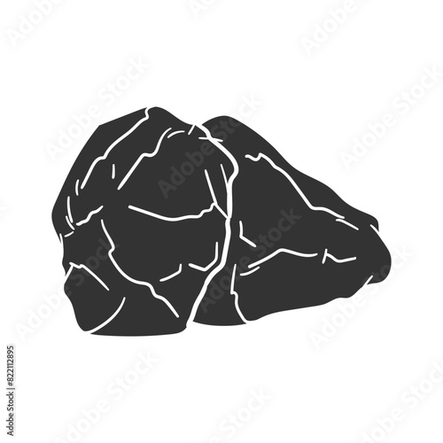 Jade Icon Silhouette Illustration. Gem Vector Graphic Pictogram Symbol Clip Art. Doodle Sketch Black Sign.
