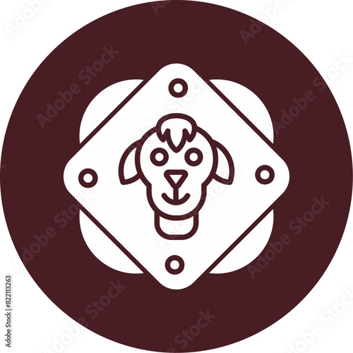 Billede på lærred Goat Icon