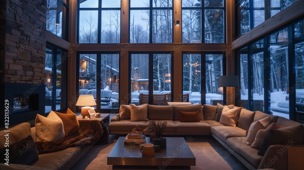 3D Render of Luxurious Living Room Interior 3D Render of Luxurious Living Room Interior