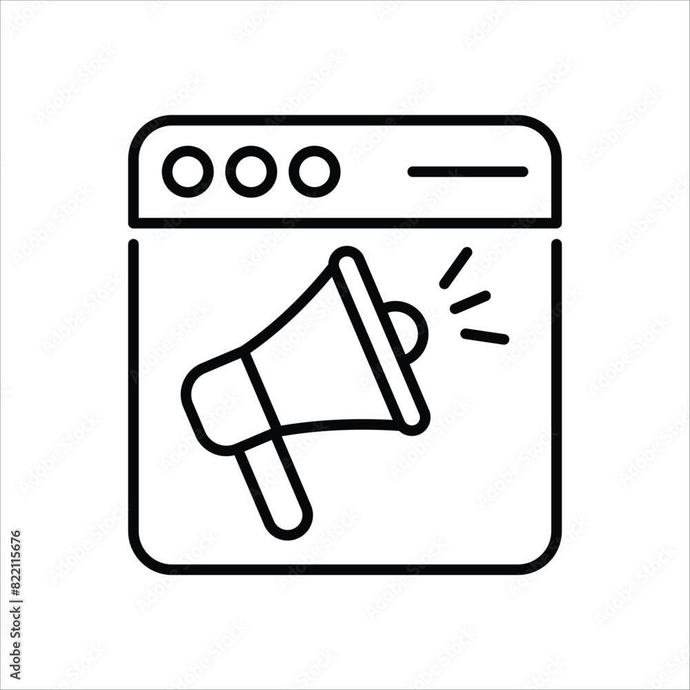 Advertising Icon editable stock vector icon Advertising Icon editable stock vector icon
