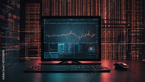 Digital pixelated or bit patterns symbolizing data and communication.