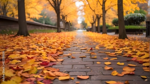  Default_Vibrant_Orange_and_Yellow_Autumn_Leaves_Scattered_on_a_2 photo