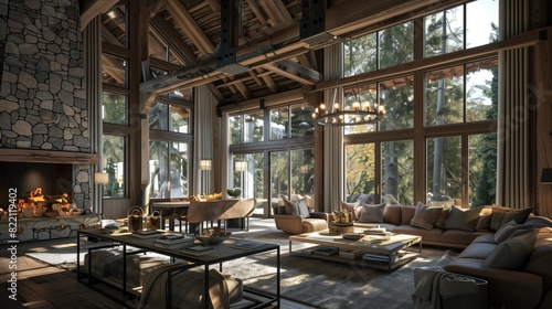 3D Render of Luxurious Living Room Interior © WM7+