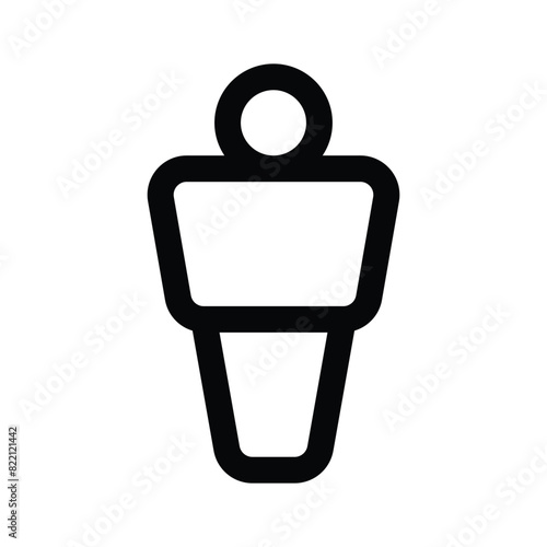 Foosball player vector design, easy to use icon