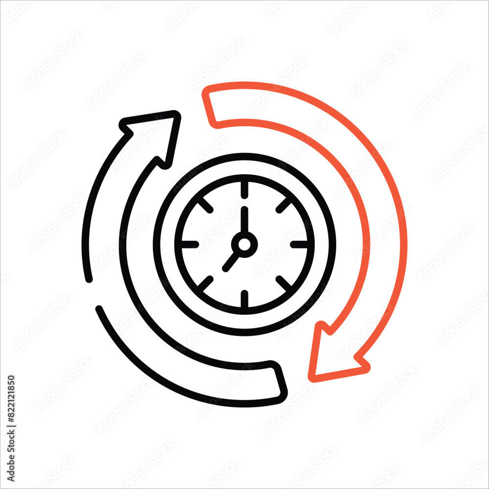 Time Management Icon editable stock vector icon Time Management Icon editable stock vector icon