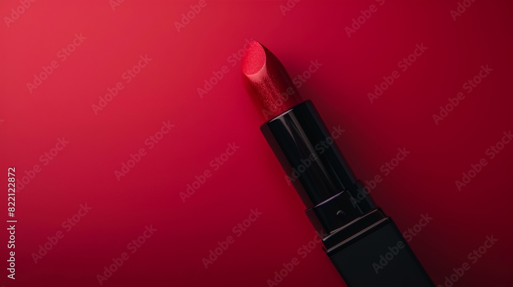 Fototapeta premium a lipstick on a red background