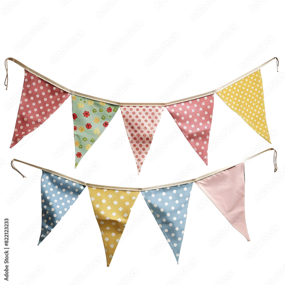 Fototapeta premium Bunting, transparent background, isolated image, generative AI