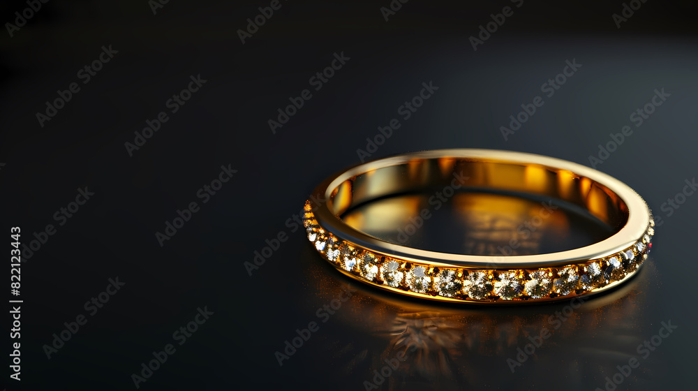 Gold ring with diamonds