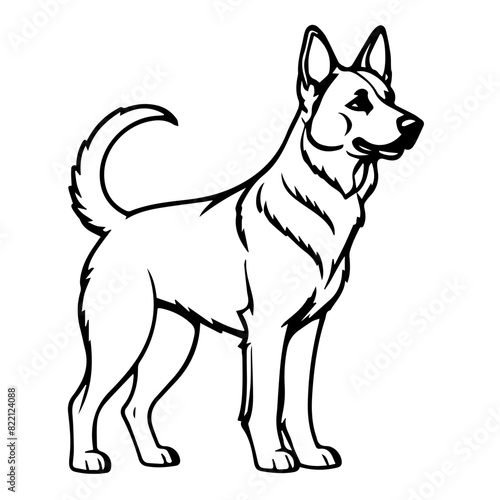 shepherd dog vector silhouette design logo