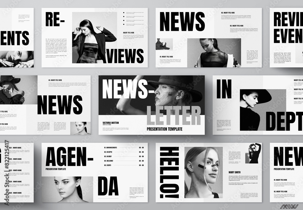 Newsletter Examples Presentation Newsletter Presentation Template Stock Template | Adobe Stock