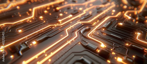 A close up of a circuit board with many small lights on it