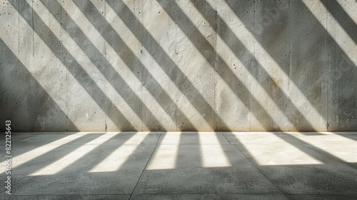 A minimalist photograph of shadows casting straight lines on a wall. © Usman