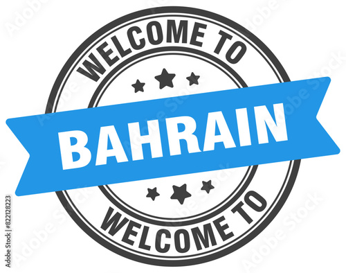 Free Download Welcome to Bahrain stamp. Bahrain round sign - GFXLoad