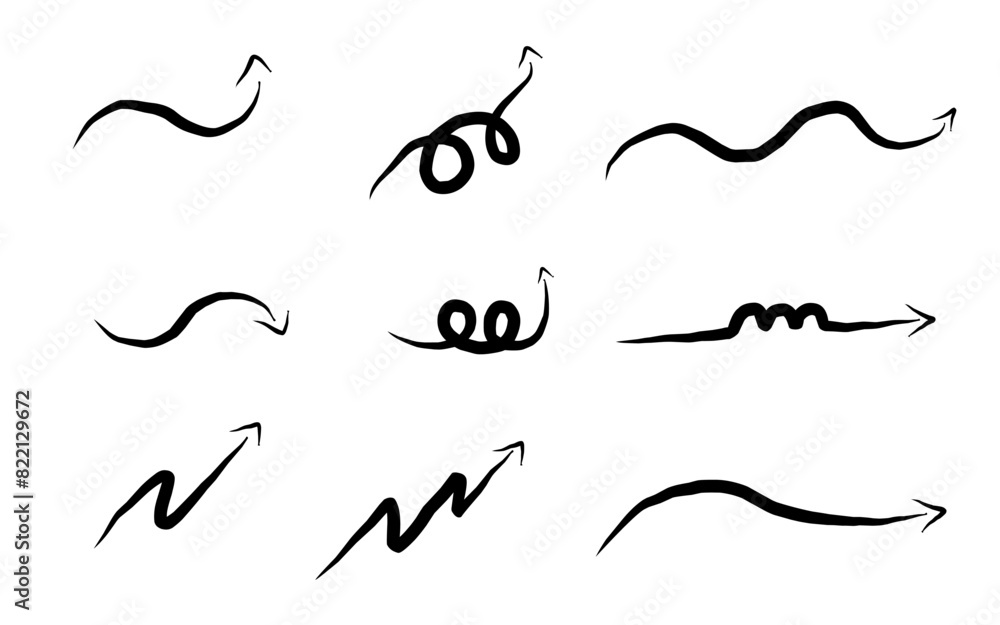 Hand drawn arrow icon set isolated on white background, suitable for icon, element, infographic element, symbol design, vector illustration Hand drawn arrow icon set isolated on white background, suitable for icon, element, infographic element, symbol design, vector illustration