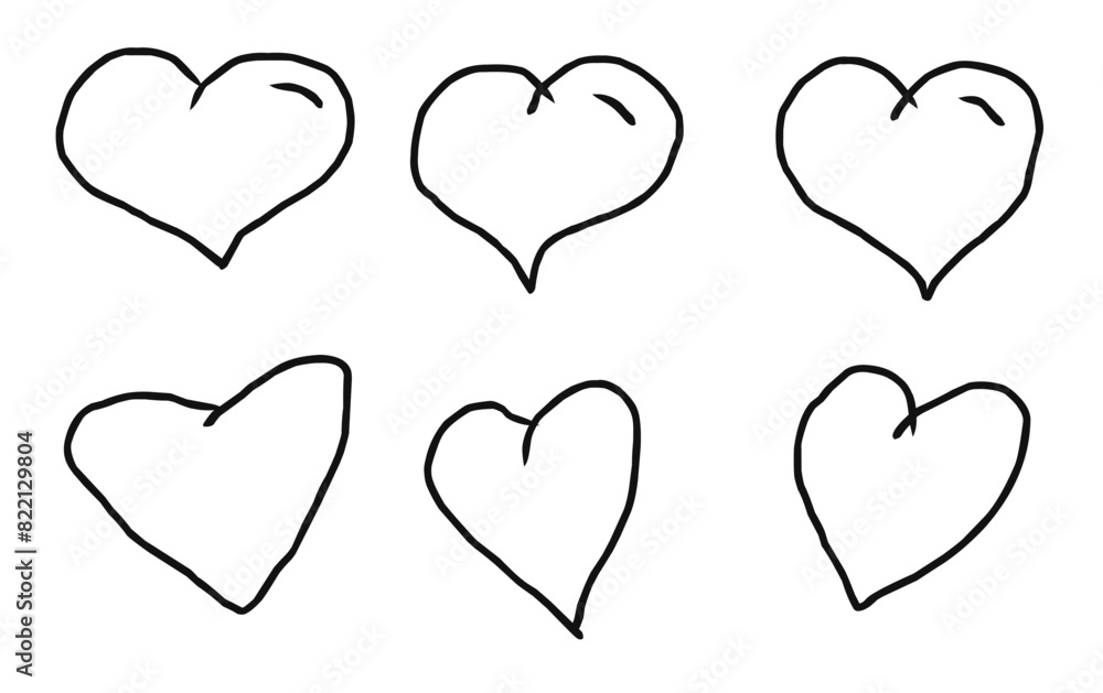Love hand drawn doodle set Love hand drawn doodle set