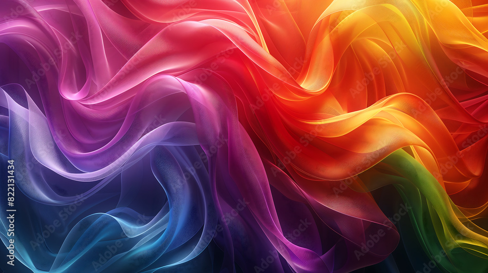 abstract background with intertwining rainbow ribbons, symbolizing the interconnectedness and unity of the LGBTQ+ community abstract background with intertwining rainbow ribbons, symbolizing the interconnectedness and unity of the LGBTQ+ community