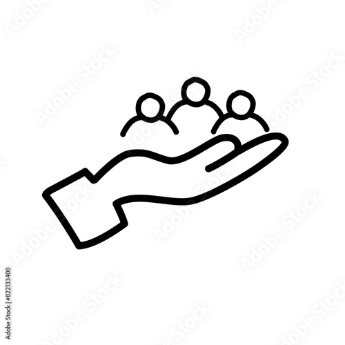 Simple hand drawing of Teamwork