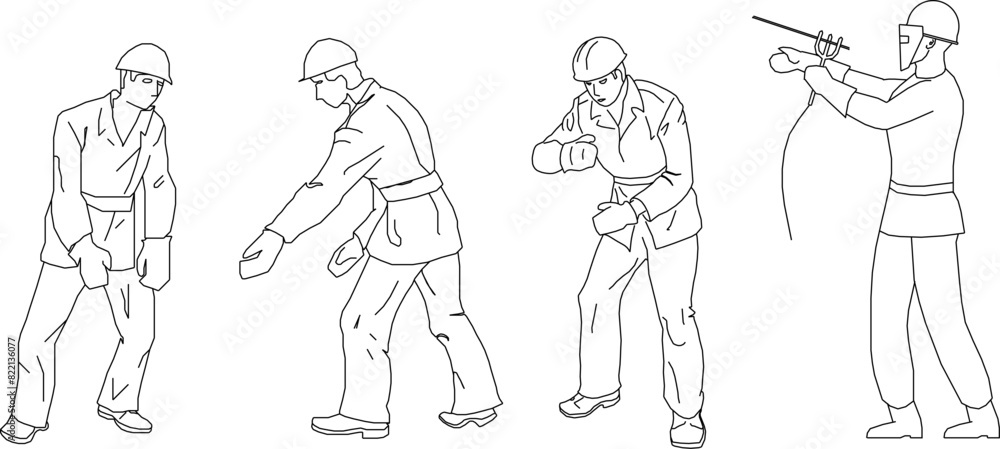 vector illustration sketch design drawing of mason workers for construction industry projects vector illustration sketch design drawing of mason workers for construction industry projects