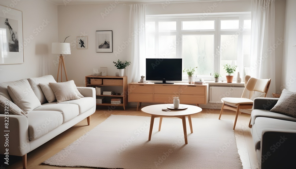 © LetsRock - Cozy living room with furniture in Scandinavian style © LetsRock - Cozy living room with furniture in Scandinavian style