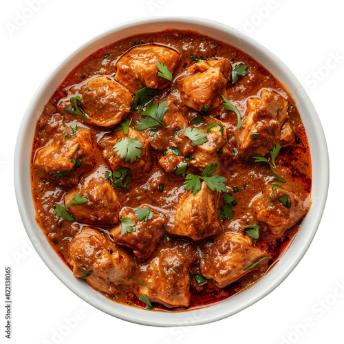Chicken Tikka Masala, transparent background, isolated image, generative AI