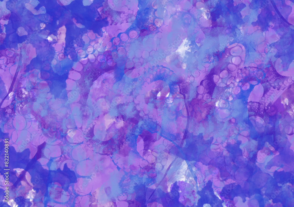 octopus blue and purple textured background