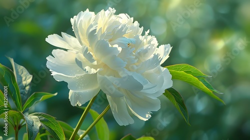 Fototapeta Naklejka Na Ścianę i Meble -  白い牡丹の花