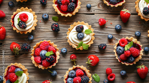 National Dessert Day October 14. Delicious tartlets photo