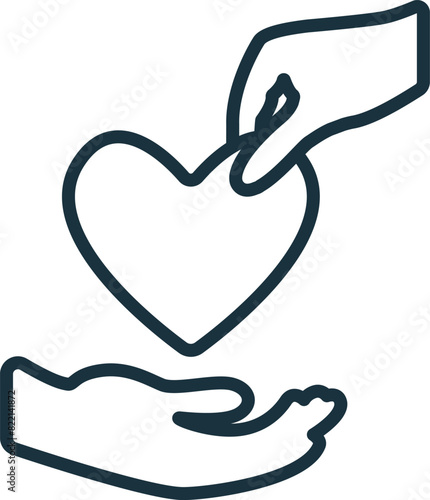 Philanthropy icon. Monochrome simple Social Responsibility icon for templates, web design and infographics