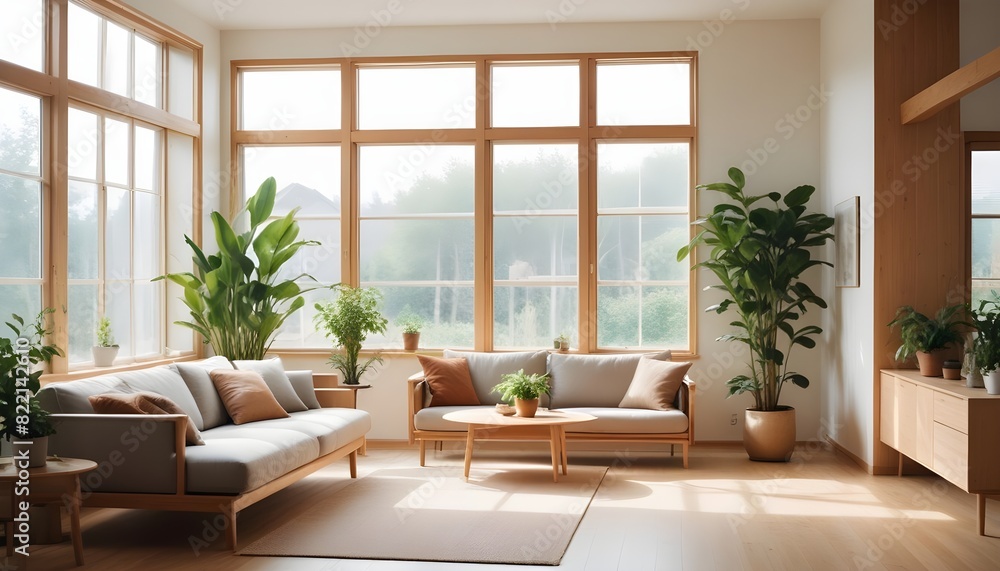 Simplicity and nature accents in scandi living room Simplicity and nature accents in scandi living room