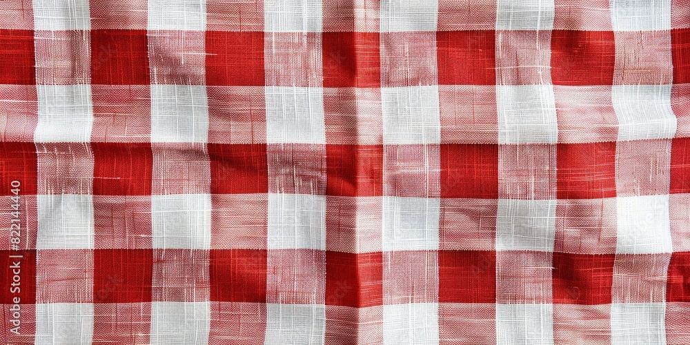 Red and white checkered tableclot, 