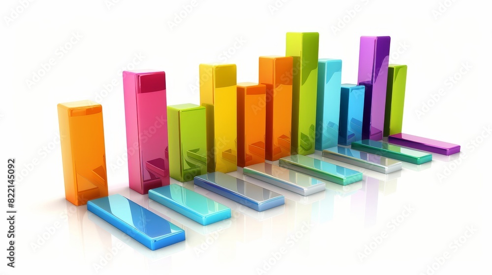Financial data on bar graph Financial data on bar graph