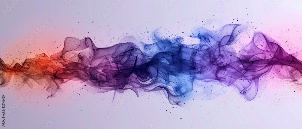 Colorful Smoke Floating in Air on White Background Colorful Smoke Floating in Air on White Background