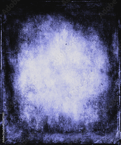 Blue grunge background with frame, obsolete texture