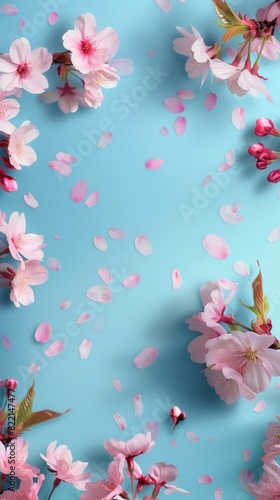 Cherry blossom flower decoration spring blossom for wallpaper, backdrop and background