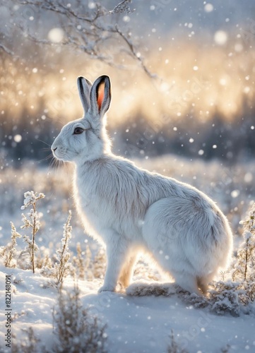rabbit in winter © Abida 